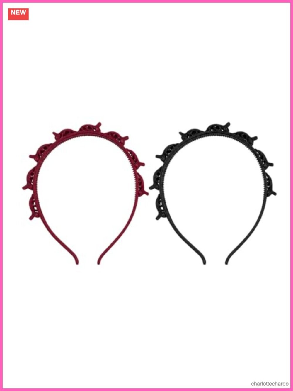 2-Pack Hair Clip Headbands for Women Twisty Bangs Styling